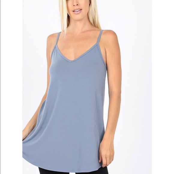 Tops - New Slate Blue Reversible Tank Sz Med & XL